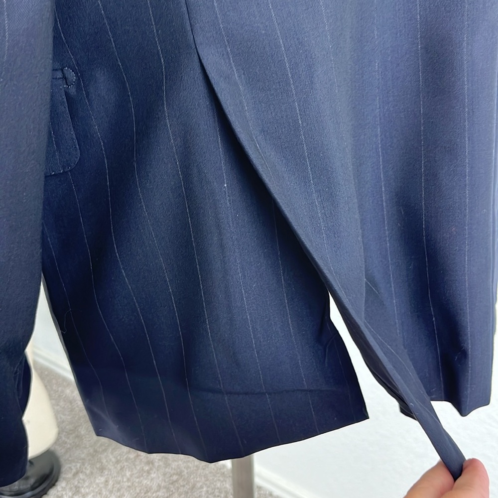 Salvatore Ferragamo Wool Solid 2 Button Suit Jack… - image 5